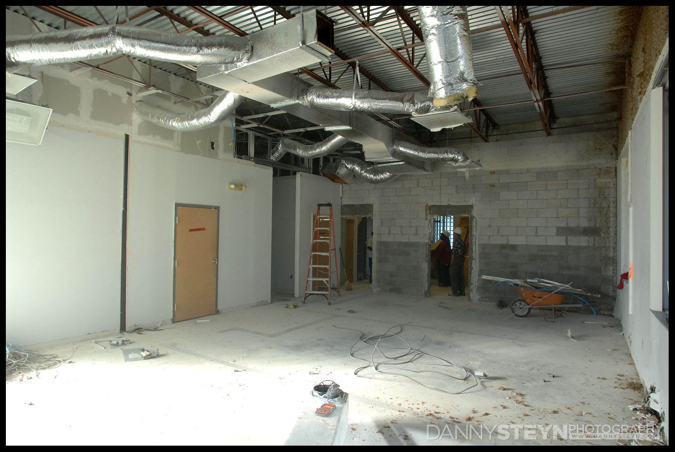 Studio demo - day 1. Photography studio construction project photos