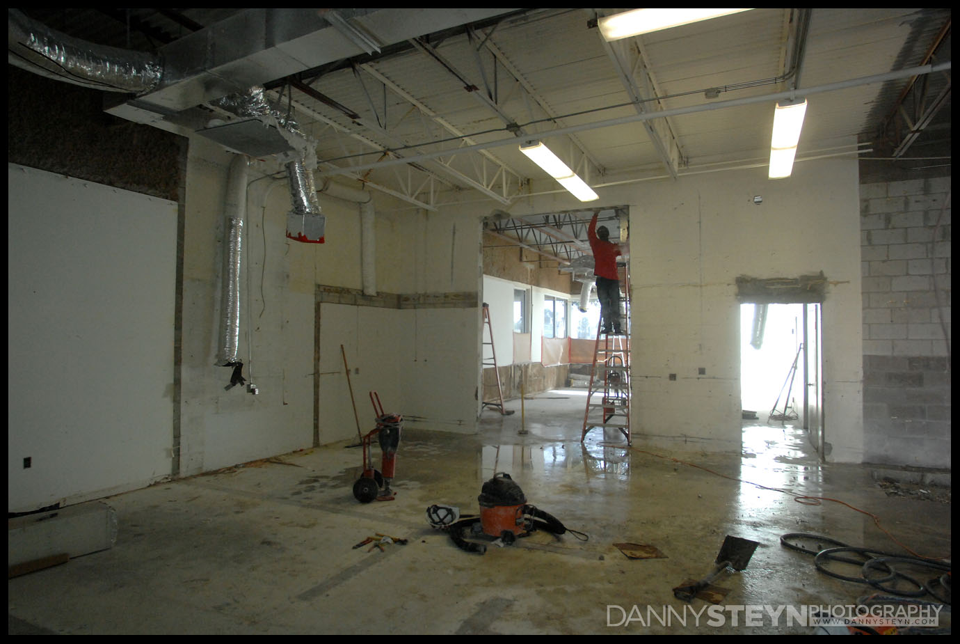 Studio demo - day 3. Photography studio construction project photos