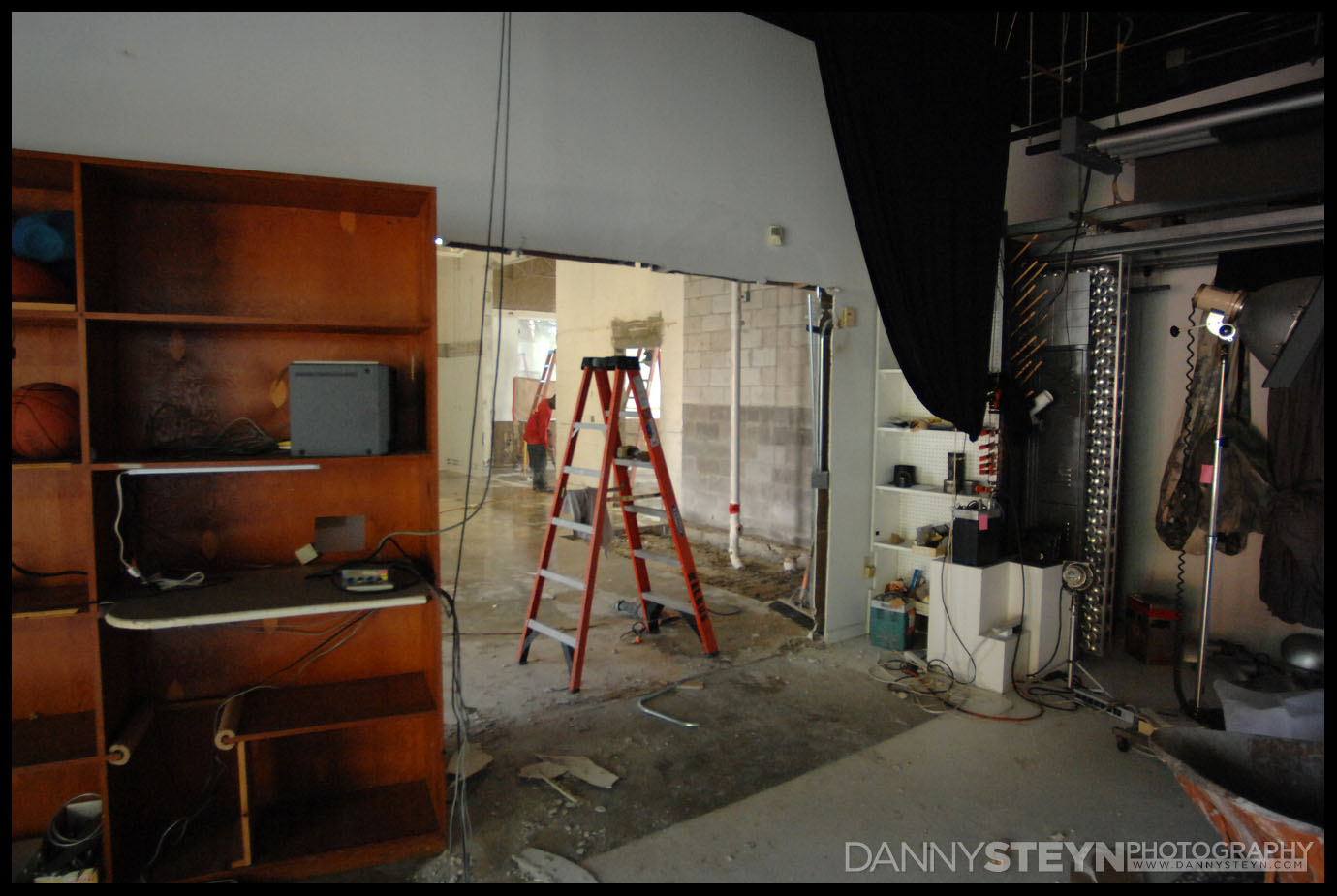 Studio demo - day 3. Photography studio construction project photos