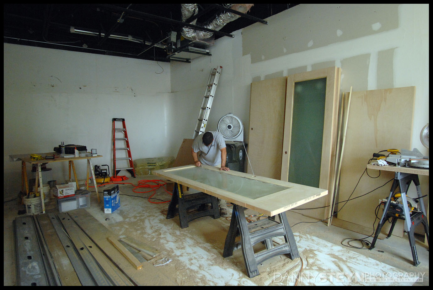 New Photography Studio construction - 8ft tall doors being custom made on site