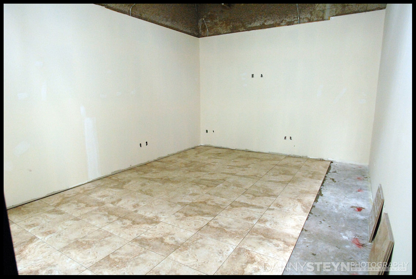 New Photography Studio construction - Editing Office tiling underway