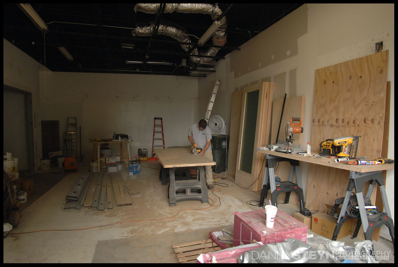 New Photography Studio construction - 8ft tall doors being custom made on site