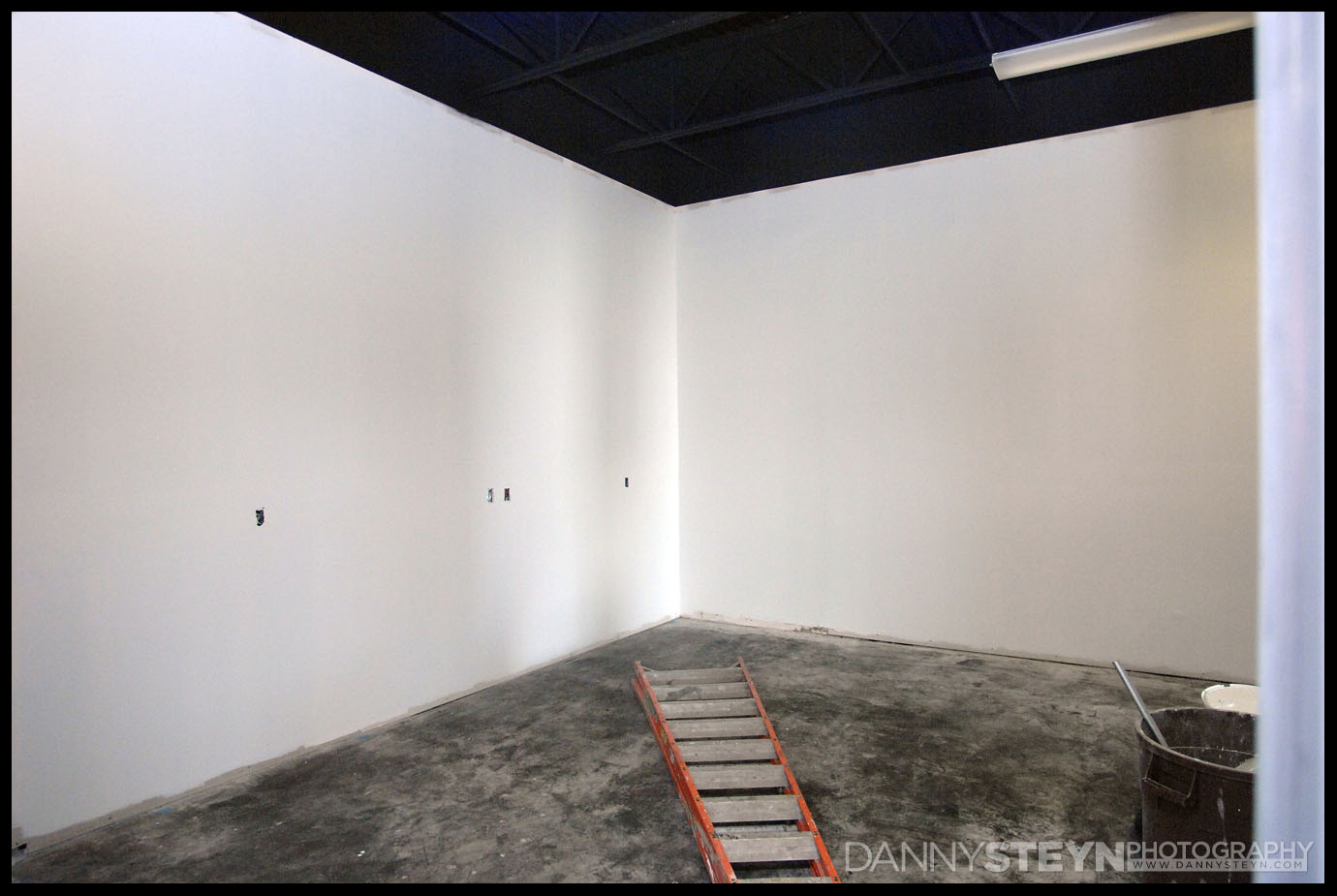 Photography studio Prop Room dry-wall complete