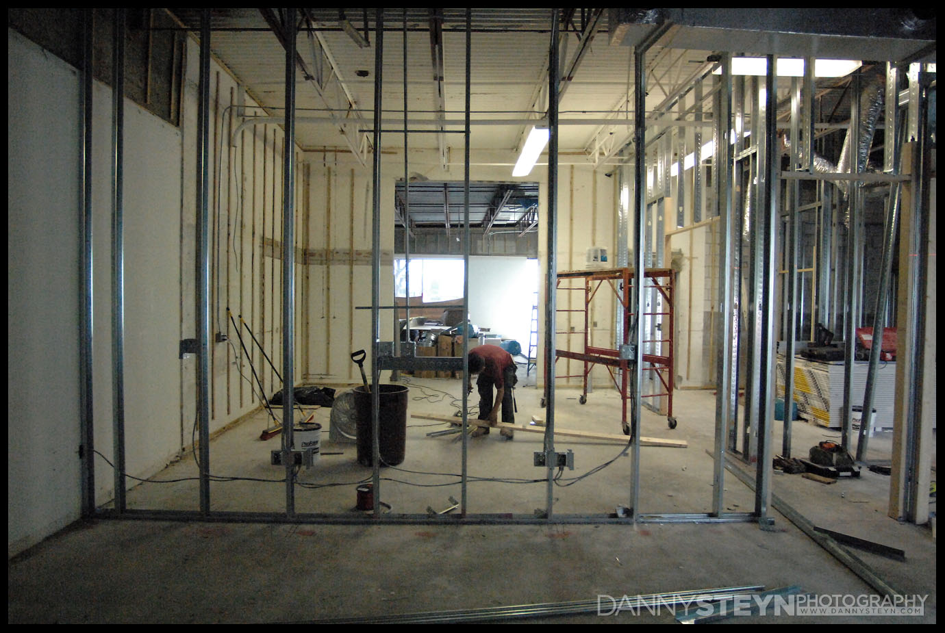 Looking from the Editing Room, through the Prop Room into the Natural Light Studio
