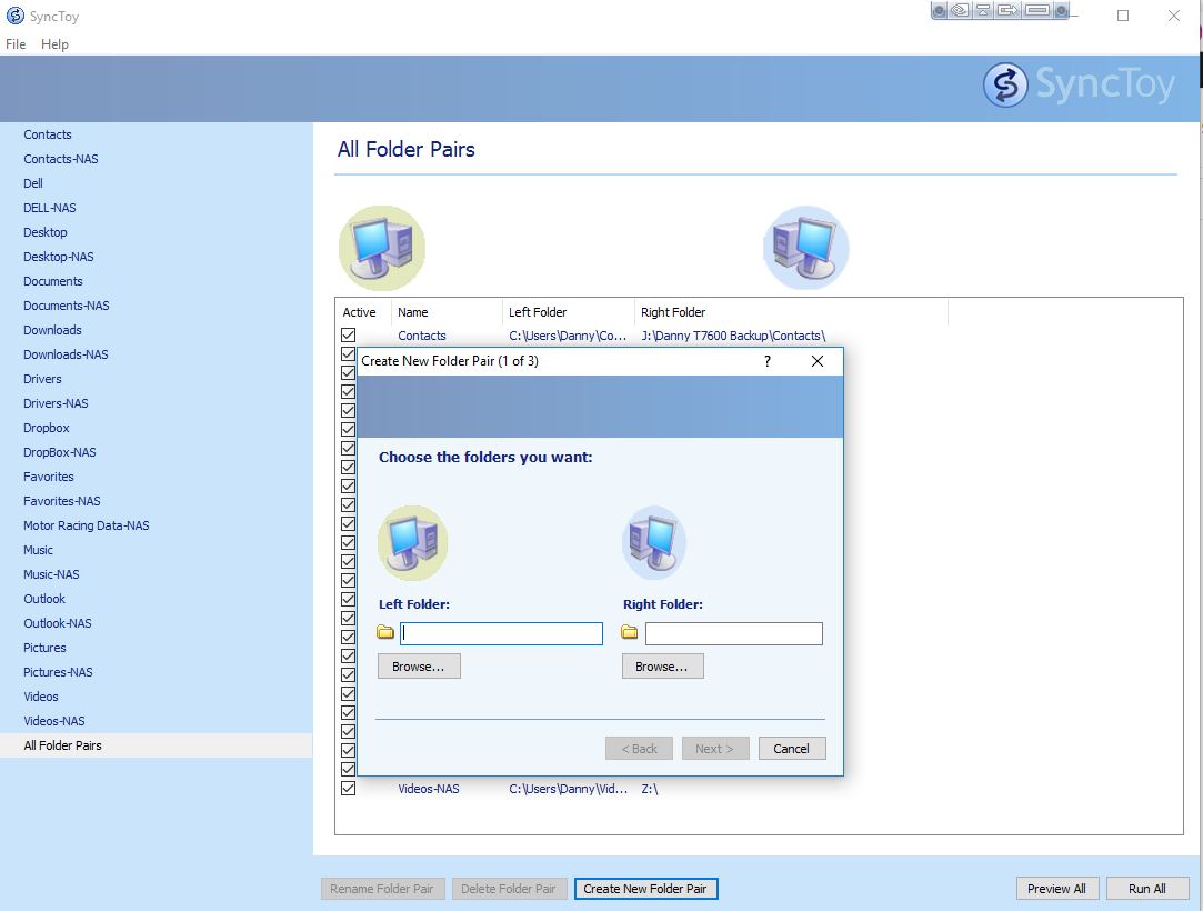 Microsoft SyncToy Backup Utility